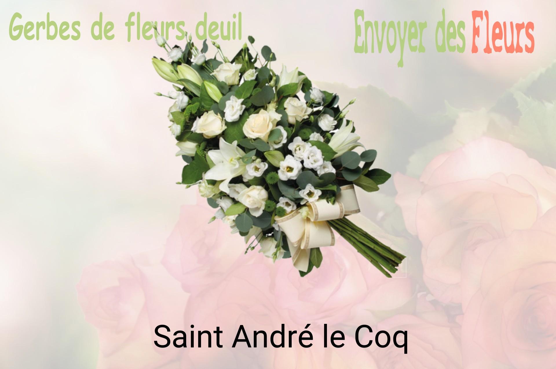 Gerbe de fleurs de deuil livrée à Saint-André-le-Coq
